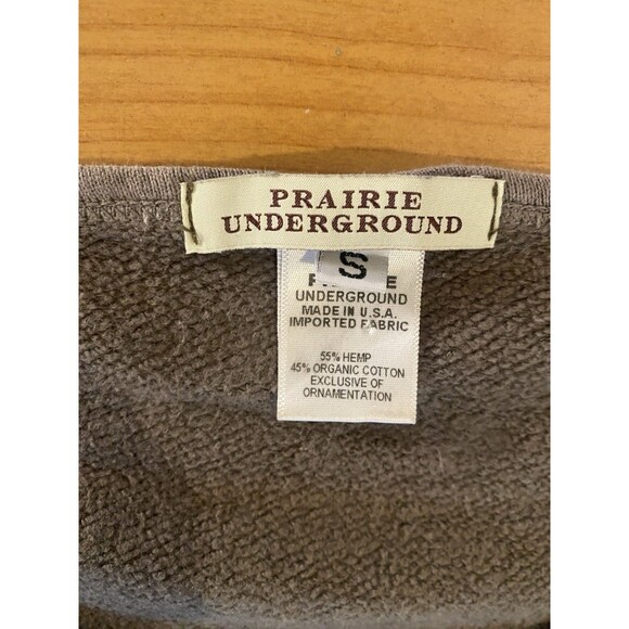 Prairie Underground Long Sleeve Ruched Dress Size Small Olive Lagenlook - Picture 9 of 11